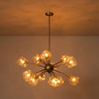 Load image into Gallery viewer, Farmhouze Light-Brass 12-Light Ice Glass Shade Sputnik Chandelier-Chandelier-12-Light-Brass