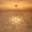 Load image into Gallery viewer, Farmhouze Light-Brass Decorative Pattern Glass Globe Cluster Chandelier-Chandelier-3-Light-Brass (Pre-Order)