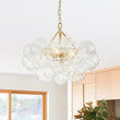 Load image into Gallery viewer, Farmhouze Light-Brass Decorative Pattern Glass Globe Cluster Chandelier-Chandelier-3-Light-Brass (Pre-Order)