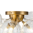 Load image into Gallery viewer, Farmhouze Light-Brass Glass Globe Cluster Bubble Semi-Flush Mount-Ceiling Light-Brass-
