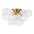 Load image into Gallery viewer, Farmhouze Light-Brass Glass Globe Cluster Bubble Semi-Flush Mount-Ceiling Light-Brass-