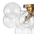 Load image into Gallery viewer, Farmhouze Light-Brass Glass Globe Cluster Bubble Semi-Flush Mount-Ceiling Light-Brass-