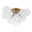 Load image into Gallery viewer, Farmhouze Light-Brass Glass Globe Cluster Bubble Semi-Flush Mount-Ceiling Light-Brass-