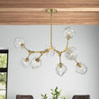 Load image into Gallery viewer, Farmhouze Light-Brushed Brass 8-Light Glass Ice Branching Chandelier-Chandelier-8-Light-Brass (Pre-Order)