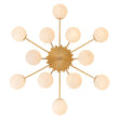 Load image into Gallery viewer, Farmhouze Light-Classic 12-Light Sputnik Frosted Glass Globe Semi Flush-Ceiling Light-Brass (Available in 2 weeks)-