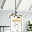 Load image into Gallery viewer, Farmhouze Light-Clear Glass Bubble Branching Sputnik Chandelier-Chandelier-12-Light-Black