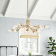 Load image into Gallery viewer, Farmhouze Light-Clear Glass Bubble Branching Sputnik Chandelier-Chandelier-12-Light-Gold