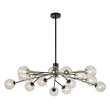Load image into Gallery viewer, Farmhouze Light-Clear Glass Bubble Branching Sputnik Chandelier-Chandelier-18-Light-Black
