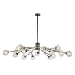 Load image into Gallery viewer, Farmhouze Light-Clear Glass Bubble Branching Sputnik Chandelier-Chandelier-18-Light-Black