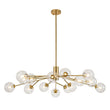Load image into Gallery viewer, Farmhouze Light-Clear Glass Bubble Branching Sputnik Chandelier-Chandelier-18-Light-Gold