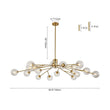 Load image into Gallery viewer, Farmhouze Light-Clear Glass Bubble Branching Sputnik Chandelier-Chandelier-18-Light-Gold
