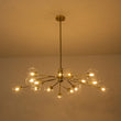 Load image into Gallery viewer, Farmhouze Light-Clear Glass Bubble Branching Sputnik Chandelier-Chandelier-18-Light-Gold