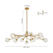 Load image into Gallery viewer, Farmhouze Light-Clear Glass Bubble Branching Sputnik Chandelier-Chandelier-18-Light-Gold