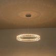 Load image into Gallery viewer, Farmhouze Light-Contemporary Dimmable LED Crystal Ring Pendant-Chandelier-Chrome-