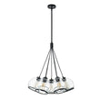 Load image into Gallery viewer, Farmhouze Light-Danish 7-Light Black Cluster Glass Dome Pendant-Chandelier-7-Light-