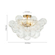 Load image into Gallery viewer, Farmhouze Light-Decorative Pattern Glass Globe Cluster Flush Mount-Chandelier-3-Lt-Brass (Pre-Order)
