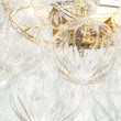 Load image into Gallery viewer, Farmhouze Light-Decorative Pattern Glass Globe Cluster Flush Mount-Chandelier-3-Lt-Brass (Pre-Order)