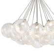 Load image into Gallery viewer, Farmhouze Light-Dimmable LED Swirled Glass Globe Bubble Pendant-Chandelier-Chrome-