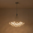 Load image into Gallery viewer, Farmhouze Light-Dimmable LED Swirled Glass Globe Bubble Pendant-Chandelier-Chrome-