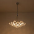 Load image into Gallery viewer, Farmhouze Light-Dimmable LED Swirled Glass Globe Bubble Pendant-Chandelier-Chrome-