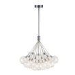 Load image into Gallery viewer, Farmhouze Light-Dimmable LED Swirled Glass Globe Bubble Pendant-Chandelier-Chrome-