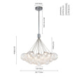 Load image into Gallery viewer, Farmhouze Light-Dimmable LED Swirled Glass Globe Bubble Pendant-Chandelier-Chrome-