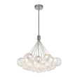 Load image into Gallery viewer, Farmhouze Light-Dimmable LED Swirled Glass Globe Bubble Pendant-Chandelier-Chrome-