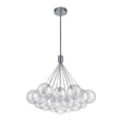 Load image into Gallery viewer, Farmhouze Light-Dimmable LED Swirled Glass Globe Bubble Pendant-Chandelier-Chrome-