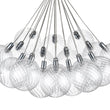 Load image into Gallery viewer, Farmhouze Light-Dimmable LED Swirled Glass Globe Bubble Pendant-Chandelier-Chrome-
