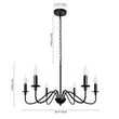 Load image into Gallery viewer, Farmhouze Light-Farmhouse Black Candle Style Classic Chandelier-Chandelier-Black+Brass-