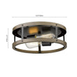 Load image into Gallery viewer, Farmhouze Light-Farmhouse Drum Flush Mount Light-Ceiling Light--