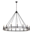 Load image into Gallery viewer, Farmhouze Light-Farmhouse Large Black Metal Wagon Wheel Chandelier-Chandelier-8-Lt-