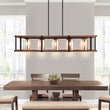 Load image into Gallery viewer, Farmhouze Light-Farmhouse Matte Black Brown 5 Light Chandelier-Chandelier--