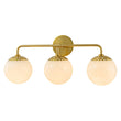 Load image into Gallery viewer, Farmhouze Light-Flower Milky Glass Globe Brass Vanity Wall Lamp-Wall Sconce-Aged Brass-