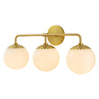 Load image into Gallery viewer, Farmhouze Light-Flower Milky Glass Globe Brass Vanity Wall Lamp-Wall Sconce-Aged Brass-