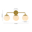 Load image into Gallery viewer, Farmhouze Light-Flower Milky Glass Globe Brass Vanity Wall Lamp-Wall Sconce-Aged Brass-