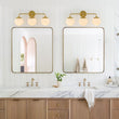 Load image into Gallery viewer, Farmhouze Light-Flower Milky Glass Globe Brass Vanity Wall Lamp-Wall Sconce-Aged Brass-