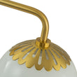 Load image into Gallery viewer, Farmhouze Light-Flower Milky Glass Globe Brass Vanity Wall Lamp-Wall Sconce-Aged Brass-