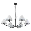 Load image into Gallery viewer, Farmhouze Light-French Farmhouse 6-Light Cone White Linen Shade Chandelier-Chandelier-Brass-