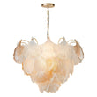 Load image into Gallery viewer, Farmhouze Light-French Farmhouse Gold Texture Glass Leaf Chandelier-Chandelier-Gold-