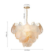 Load image into Gallery viewer, Farmhouze Light-French Farmhouse Gold Texture Glass Leaf Chandelier-Chandelier-Gold-