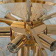 Load image into Gallery viewer, Farmhouze Light-French Farmhouse Gold Texture Glass Leaf Chandelier-Chandelier-Gold-