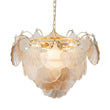 Load image into Gallery viewer, Farmhouze Light-French Farmhouse Gold Texture Glass Leaf Chandelier-Chandelier-Gold-