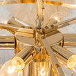 Load image into Gallery viewer, Farmhouze Light-French Farmhouse Gold Texture Glass Leaf Chandelier-Chandelier-Gold-