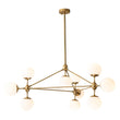 Load image into Gallery viewer, Farmhouze Light-Geometric Opal Glass Globe 10-Light Chandelier-Chandelier-Black-10-Light