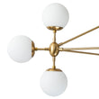 Load image into Gallery viewer, Farmhouze Light-Geometric Opal Glass Globe 10-Light Chandelier-Chandelier-Black-10-Light