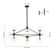 Load image into Gallery viewer, Farmhouze Light-Geometric Opal Glass Globe 10-Light Chandelier-Chandelier-Black-10-Light