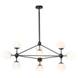 Load image into Gallery viewer, Farmhouze Light-Geometric Opal Glass Globe 10-Light Chandelier-Chandelier-Black-10-Light