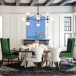 Load image into Gallery viewer, Farmhouze Light-Geometric Opal Glass Globe 10-Light Chandelier-Chandelier-Black-10-Light