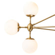 Load image into Gallery viewer, Farmhouze Light-Geometric Opal Glass Globe 10-Light Chandelier-Chandelier-Black-10-Light